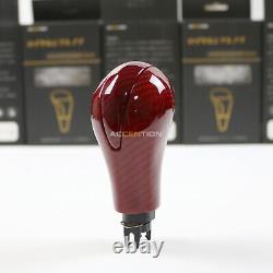 100% Real Red Carbon Fiber Gear Shift Knob For Nissan Infiniti G37 G25