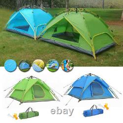 2 / 3-4 Person Automatic Pop Up Camping Tent Dual Layer Outdoor Sleeping Gears