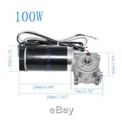 24V 60With100W Automatic Door DC Worm Gear Motor with Encoder Brushed Motor