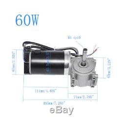 24V 60With100W Automatic Door DC Worm Gear Motor with Encoder Brushed Motor