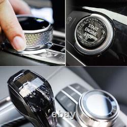3PCS Crystal Gear Shift Knob Button Cover For BMW X3 X4 X5 1 2 3 4 5 6 7 Series