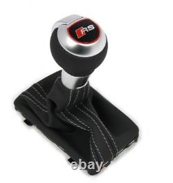 Audi A4 S4 RS4 A5 S5 RS5 RS6 gear shift knob automatic S-tronic with white seams