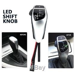 Auto Silver LED Gear Shift Knob For E81 E82 E84 E87 E88 E89 E90 E91 E92 E93