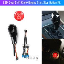 Automatic LED Shift Knob Gear Shifter For BMW E60 Pre-facelift 2003-07 Black LHD
