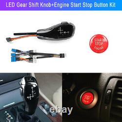 Automatic LED Shift Knob Gear Shifter For BMW E61Pre-facelift 2003-07 Black LHD