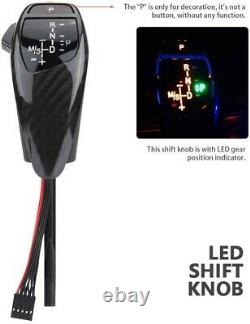 Automatic LED Shift Knob Gear Shifter for E46 E60 E61 E63 E64 Carbon Fiber Style