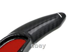 Black Carbon Fiber Steering Wheel Paddle Shifter Extension For Dodge Challenger