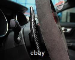Black Carbon Steering Wheel Larger Paddle Shifter Extension For 12-15 Camaro etc