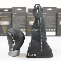 Black Leather Gear Shift Knob With Boot For Lexus GS F 2015-2021