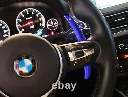 Blue Steering Wheel Paddle Shifter Extension For BMW M2 M3 M4 M5 M6 X5M X6M, etc