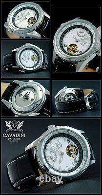 CAVADINI Automatic Men's Watch With Gear Reserve Steel Open Disturbance CV-780