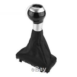 Carbon Fiber Automatic Gear Shift Knob with Black Leather Boot Fit For AUDI Q3 VW