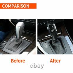 Carbon Fiber Automatic LED Shift Knob Gear Cover Shifter For BMW E90 E92 E93 F30