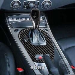 Carbon Fiber Console Trim Automatic Gear Shift Knob Kit For BMW E85 Z4 2001-2008