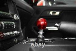 Console Gear Shift Knob Rod Trim Carbon Fiber 2015-2021 For Ford Mustang Shelby