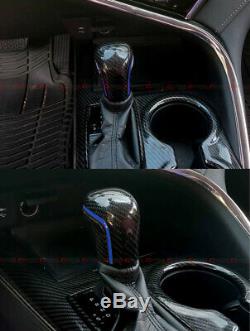 FOR 18-2020 TOYOTA CAMRY REAL CARBON FIBER AUTOMATIC AT SHIFT KNOB With BLUE STRIP