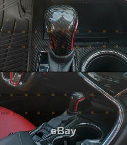FOR 18-2020 TOYOTA CAMRY REAL CARBON FIBER AUTOMATIC AT SHIFT KNOB With RED STRIP