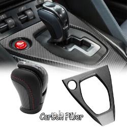 Fit 09-21 Nissan GTR R35 Carbon Fiber Shift Knob&Console Gear Shift Panel Cover