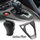 Fit 09-21 Nissan GTR R35 Carbon Fiber Shift Knob&Console Gear Shift Panel Cover