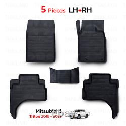 Fits Mitsubishi L200 Triton 2016 21 RHD Rubber 4Dr Floor Mat Automatic Gear