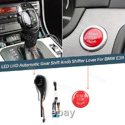 For BMW 5 7 Series E39 E38 Carbon Fiber LED LHD Automatic Gear Shift Knob Lever