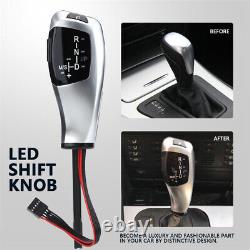 For BMW E46 E60 E61 Silver Modified LED LHD Auto Gear Shift Knob Shifter Lever