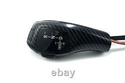For BMW E90 E92 E93 F30 LHD Automatic LED Shift Knob Gear Shifter Carbon Fiber