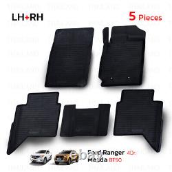 For Ford Mazda Ranger BT-50 2012 19 RHD Rubber 4Dr Floor Mat Automatic Gear