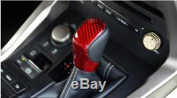 For Lexus NX NX200t ES 200 RX 450h IS GS Red Carbon Fiber Gear Shift Knob Cover