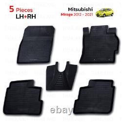 For Mitsubishi Mirage 2012 21 RHD Rubber 4Dr Floor Mat Automatic Gear