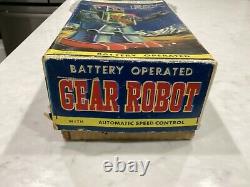 Gear Robot Tin Japan 1964 Horikowa Automatic Speed Control Rare 1st Version Nmib