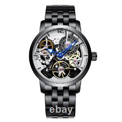 Gear Royal Design Luminous Hollow Automatic Mechanical Skeleton Wrist Watch