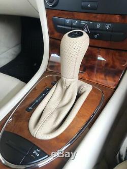 Gear Shift Knob + Boot FITS Mercedes Benz E-Class W211 W219 AT, BEIGE COLOR