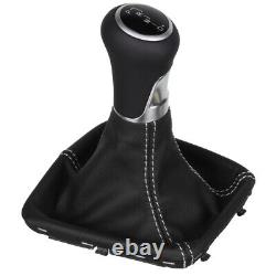 ICT gear shift knob gaiter boot leather for Mercedes-Benz SLK R172 silver-grey