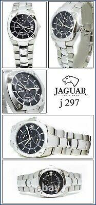 JAGUAR Men's Watch Automatic Dual Time Gear Reserve Swiss Made Stainless J297/2