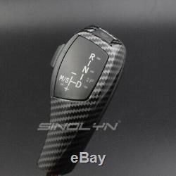 LED Automatic Gear Shift Knob Carbon Fiber For BMW E46 E60 E90 E92 E86 X5 Parts