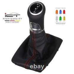 LED ICT gear shift knob for Mercedes W212 S212 C207 A207 leather thread red 58