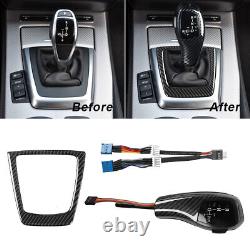 LHD Automatic LED Gear Shift Knob&Carbon Fiber Sticker For BMW E81 E82 Z4 23i