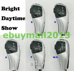 LHD Automatic Silver LED Gear Shift Knob Fit for BMW E63 E87 E90 E92 E93 E86 DIY