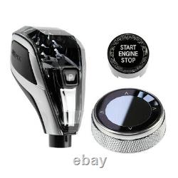 Mankaleilab 3Pcs Crystal Gear Shift Knob Color M for BMW All Series X3 X4 5 6 7