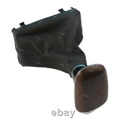 Matt Wood Color AT Gear Shift Knob Leather Boot Gaiter For Audi A4 B8 A5 Q5