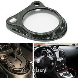 Real Carbon Fiber Gear Shifter Surround Cover For Nissan 370Z Z34 Automatic Car