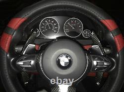 Real Carbon Fiber Steering Wheel Paddle Shift Extension For BMW 2 3 4 X3 X5 X6