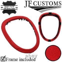 Red Leather Automatic Gear Surround Trim Cover + Frame Fits Nissan Juke 10-19
