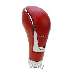 Red Leather Universal Automatic Auto Car Gear Stick Shift Knob Shifter Lever