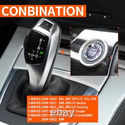 Silver Automatic LED Shift Knob Gear Shifter For BMW E90 E92 E93 Part A+B