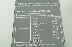 Toyota A/T Gear Shift Knob Leather Trd Accessories Genuine Part No TA204-00001